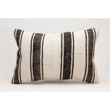 El Yapımı Kilimden Yapılmış Vintage Kırlent Kılıfı, Yün, 40X60 cm