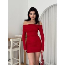 Deridün Yıldız Shoes Tefs Straplez Elbise