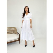 Deridün Yıldız Shoes 6411 Elbise-Beyaz