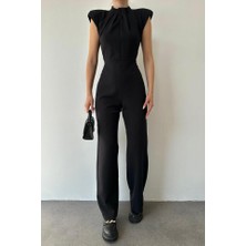 Deridün Yıldız Shoes Siyah Vatkalı Dik Yaka Tulum