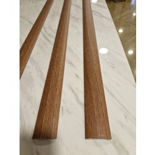 Parke Eşik Çıtası Kendinden Silikonlu Yapışkanlı Koyu Ceviz Renkli Alüminyum Profil 90 Cm/3 Adet.