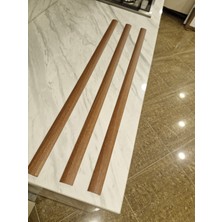 Parke Eşik Çıtası Kendinden Silikonlu Yapışkanlı Koyu Ceviz Renkli Alüminyum Profil 90 Cm/3 Adet.