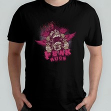 Pixxa Punk Rock Unisex %100 Pamuklu Bisiklet Yaka T-Shirt Model 1