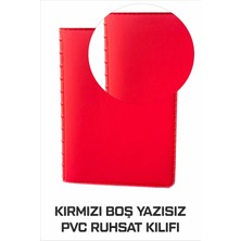 Tay Promosyon Kırmızı Ruhsat Kılıfı Pvc Boş Yazısız 1. Sınıf Kaliteli Hammadde 1 Adet