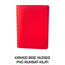 Tay Promosyon Kırmızı Ruhsat Kılıfı Pvc Boş Yazısız 1. Sınıf Kaliteli Hammadde 1 Adet