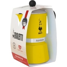 Bialetti Rainbow Sarı Mokapot 3 Cup ( Rainbow 3 Cup Yellow Moka Pot)