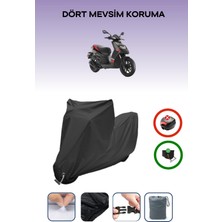 Breen Aprilia Sr 125 Için Kilit Uyumlu Siyah Motosiklet Branda, Güvenli, Su Geçirmez