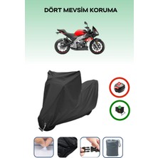 Breen Aprilia Tuono 660 Factory Için Kilit Uyumlu Siyah Motosiklet Branda, Güvenli, Su Geçirmez