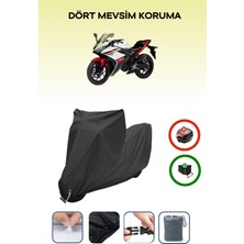 Breen Yamaha Yzf R25 Için Kilit Uyumlu Siyah Motosiklet Branda, Güvenli, Su Geçirmez