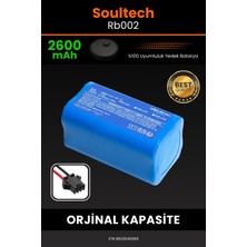Robo-Mi Soultech RB002 2600mAh Robot Süpürge Bataryası - Yüksek Yoğunluklu Li-ion Hücre