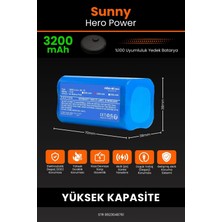 Robo-Mi Sunny Hero Power 3200MAH Robot Süpürge Bataryası - Yüksek Yoğunluklu Li-Ion Hücre