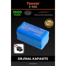 Robo-Mi Tesvor X500 2600mAh Robot Süpürge Bataryası - Koruma Katmanlı Batarya Teknolojisi