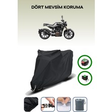 Husqvarna Svartpilen 250 Için Arka Çanta Ve Kilit Uyumlu Siyah Motosiklet Branda, Güvenli
