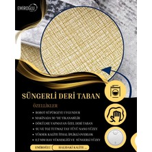 Emiroğlu Kitchen Desen Deri Tabanlı Mutfak Halısı