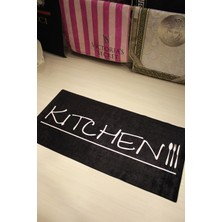 Emiroğlu Kitchen Desen Deri Tabanlı Mutfak Halısı