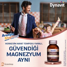 Dynavit  Mag Complex 60 Tablet 2'li Avantaj Paket - Magnezyum Kompleks (Malat-Sitrat-Bisglisinat)