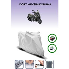 Kymco Dtx 250 Için Arka Çanta Ve Kilit Uyumlu Gri Motosiklet Branda, Güvenli