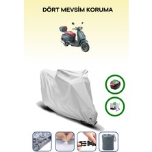 Arora Mojito 125 Için Arka Çanta Ve Kilit Uyumlu Gri Motosiklet Branda, Güvenli