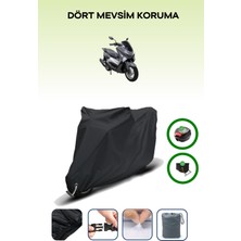 Apec Apx5 Için Arka Çanta Ve Kilit Uyumlu Siyah Motosiklet Branda, Güvenli