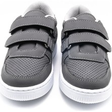 BURBER SÜET GÖRÜNÜMLÜ MESH ASTARLI ÇOCUK SNEAKER - GRİ - 5001 - 30