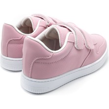 BURBER SÜET GÖRÜNÜMLÜ MESH ASTARLI ÇOCUK SNEAKER - PEMBE - 5002 - 26