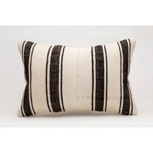 El Yapımı Kilimden Yapılmış Vintage Kırlent Kılıfı, Yün, 40X60 cm