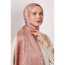 Pembe Çiçek Desen Italyan Jakar Şal