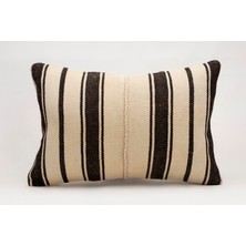 El Yapımı Kilimden Yapılmış Vintage Kırlent Kılıfı, Yün, 40X60 cm