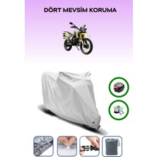 Arora Cr250 Için Arka Çanta Ve Kilit Uyumlu Gri Motosiklet Branda, Güvenli