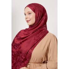 Vişne Çiçek Desen Italyan Jakar Şal