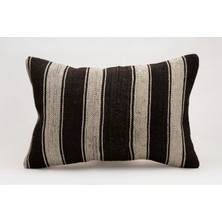 El Yapımı Kilimden Yapılmış Vintage Kırlent Kılıfı, Yün, 40X60 cm