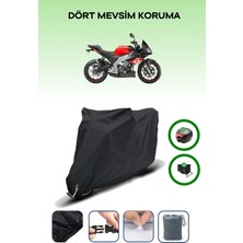 Aprilia Tuono 660 Factory Için Arka Çanta Ve Kilit Uyumlu Siyah Motosiklet Branda, Güvenli