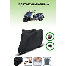 Breen Kymco Xtown 250 Ct Için Arka Çanta Ve Kilit Uyumlu Siyah Motosiklet Branda, Güvenli