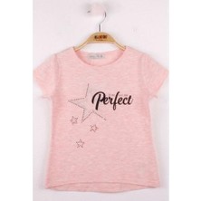 Toontoy Kız Çocuk Perfect Yıldız Baskılı Tişört
