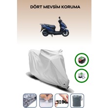 Apachi Joy 125 Için Arka Çanta Ve Kilit Uyumlu Gri Motosiklet Branda, Güvenli