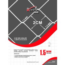 Kuşlar Için Balkon Güvenlik Filesi – 1.5 Metre Yükseklik | Metreyle Kesim | 1.5 mm Ip, 2x2 cm Göz Aralığı + Montaj Aparatları (Beyaz/gri/siyah)