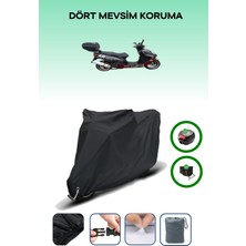 Arora Ar 150T-15 Için Arka Çanta Ve Kilit Uyumlu Siyah Motosiklet Branda, Güvenli