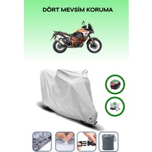 Ktm 1290 Super Adventure R Için Arka Çanta Ve Kilit Uyumlu Gri Motosiklet Branda, Güvenli