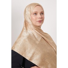 Gold Çiçek Desen Italyan Jakar Şal