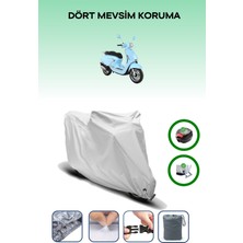 Rks Bitter 125 Için Arka Çanta Ve Kilit Uyumlu Gri Motosiklet Branda, Güvenli