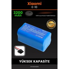 Robo-Mi Xiaomi E10 3200mAh Robot Süpürge Bataryası - Sertifikalı Güvenlik, Gerçek Kapasite