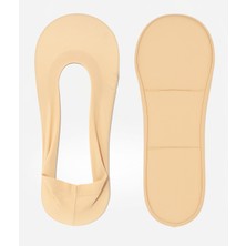 Kadın Tabanı Pedli Lazer Kesim Görünmez Çorap Ten