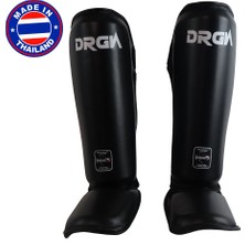 Dragondo DRGN-T52 Hakiki Deri Kaval Koruyucu Siyah Muay Thai Kaval Koruyucu