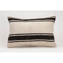 El Yapımı Kilimden Yapılmış Vintage Kırlent Kılıfı, Yün, 40X60 cm