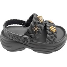 Floraflex | Kadın Eva Lastik Sandalet  - Floraflex - Siyah - 40