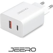 JEERO Compact 20W USB + Type-C Çıkışlı 3.0A Hızlı Şarj Başlığı Şarj Aleti