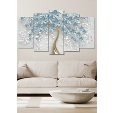 5 Parça Gold Gövdeli Ağaç Duvar Dekoru Salon Oturma Yatak Odası Ofis Antre Için Tablo Seti