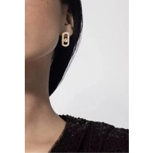 Çelik Zirkon Taşlı Küpe