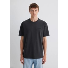 Mavi Mavi Jeans Nakışlı Antrasit Basic Tişört 0612733-70092