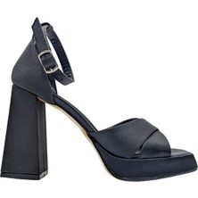 Zinnia | Kadın Abiye Platform Topuklu Ayakkabı - Zinnia - Siyah - 36